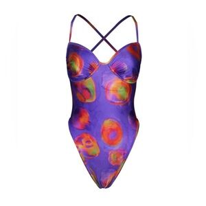 LaMariette Selena Gomez Purple Swimsuit